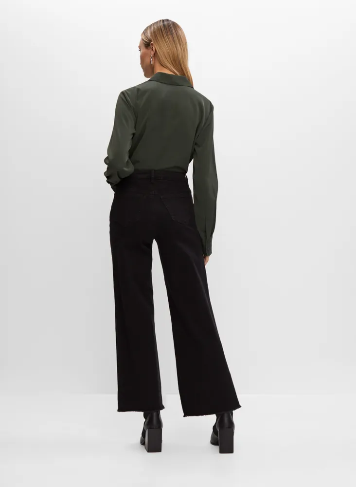 Melanie Lyne Cropped Wide Leg Jeans