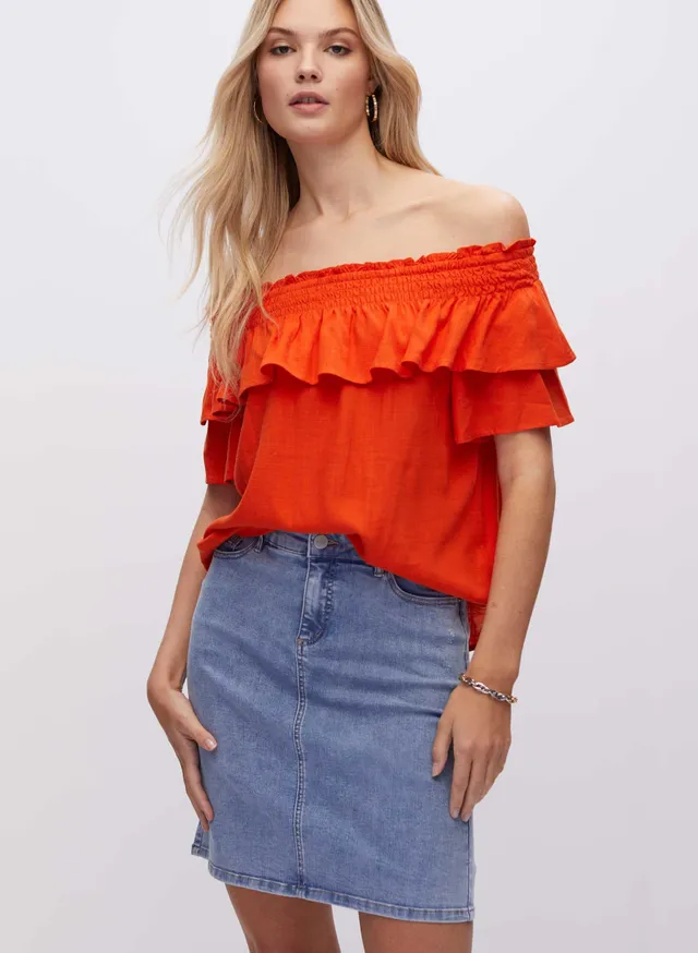 Ever New Erika Ruched Yoke Boho Blouse