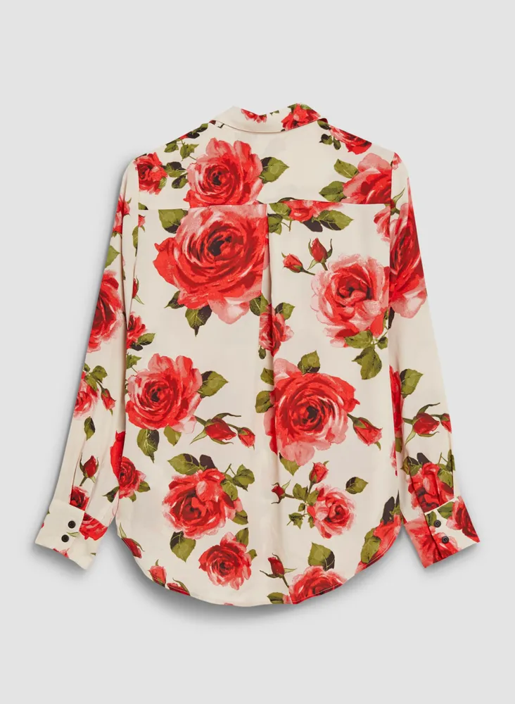 Satin Blouse With Tie Red | Melanie Lyne Womens Tops ~ DCArtsBeat