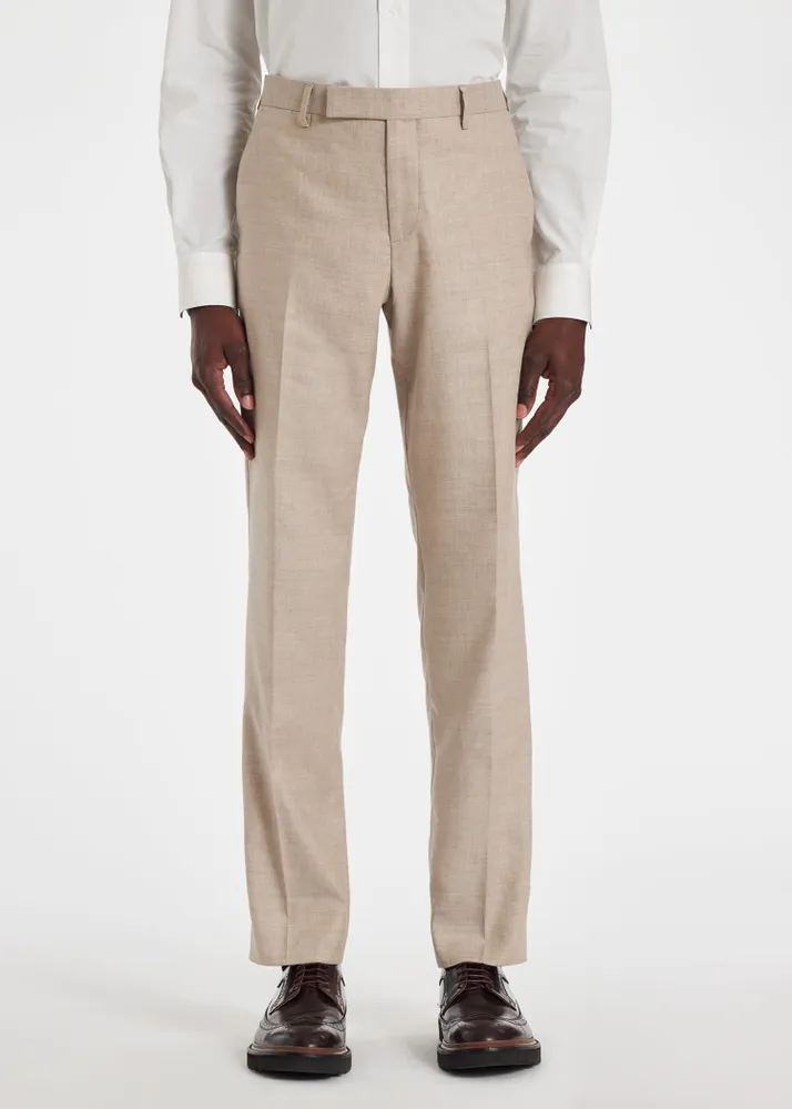 Paul Smith Wool-Silk-Linen Brown Check Trousers | King's Cross