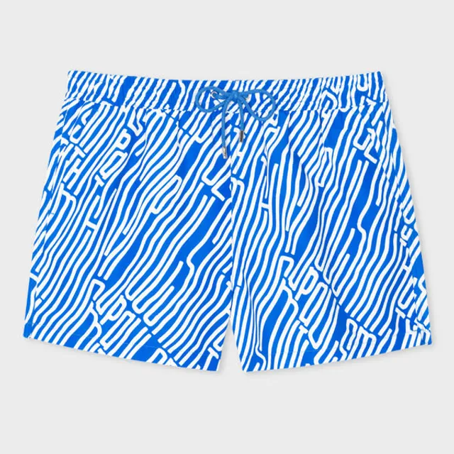 Red Zebra Logo Swim Shorts