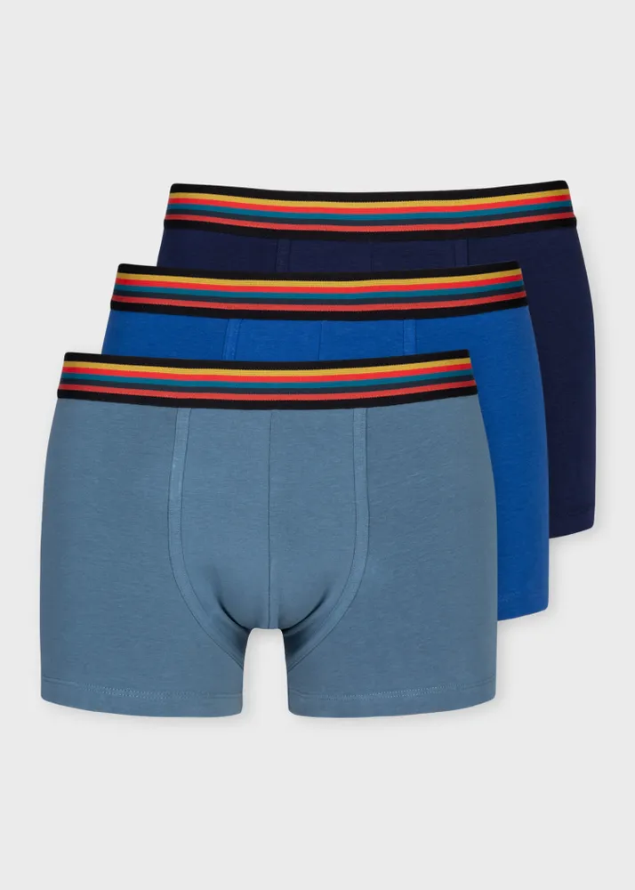 Paul Smith Blue 'Artist Stripe' Boxer Briefs Three Pack