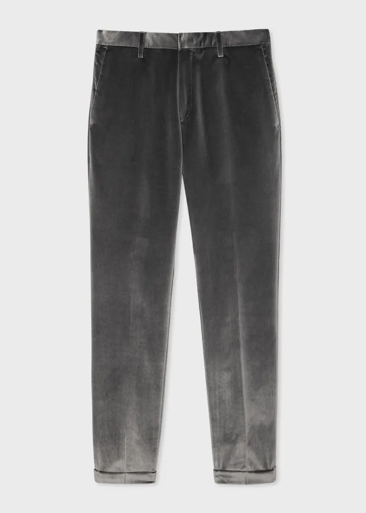 Slim Fit Crushed Velvet Trouser