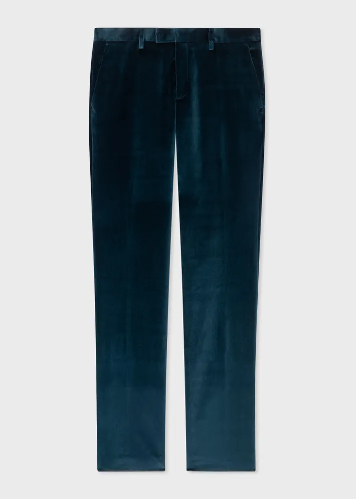 Blue Velvet slim-leg suit trousers, Paul Smith