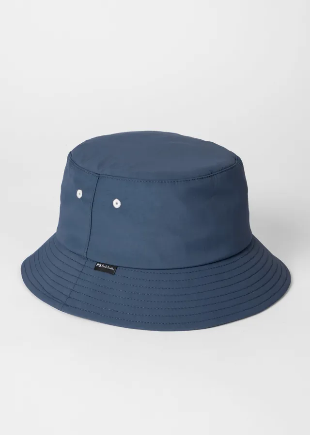 PS Paul Smith Petrol Blue 'Broad Stripe Zebra' Bucket Hat