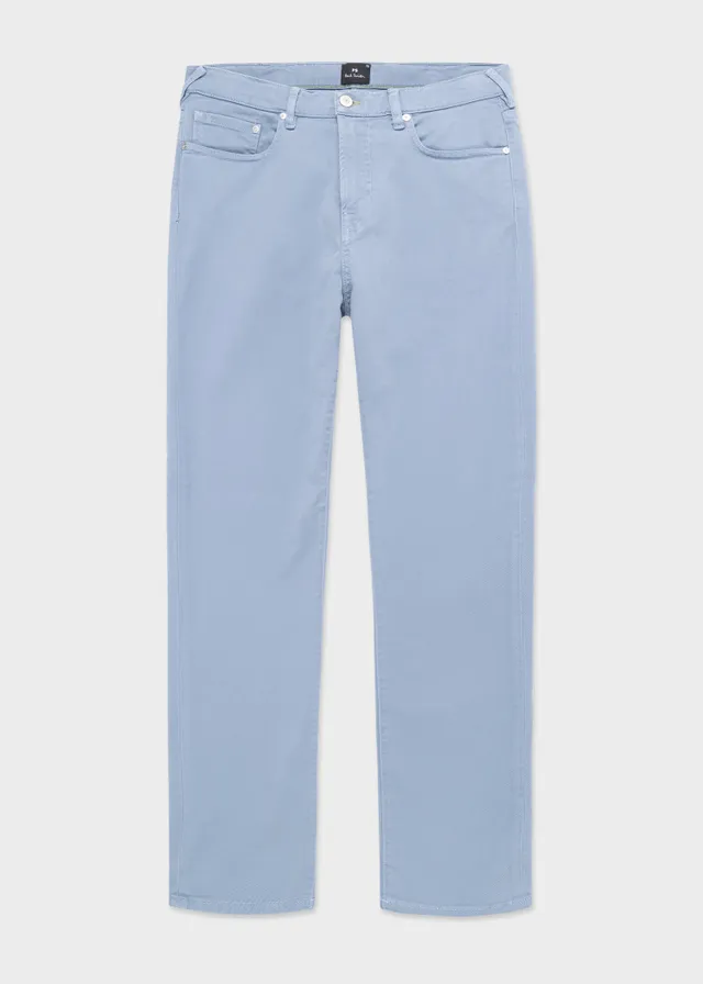 PS Paul Smith Tapered-Fit Cotton-Stretch Light Blue Jeans