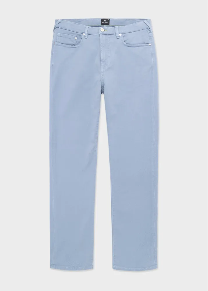 PS Paul Smith Tapered-Fit Cotton-Stretch Light Blue Jeans