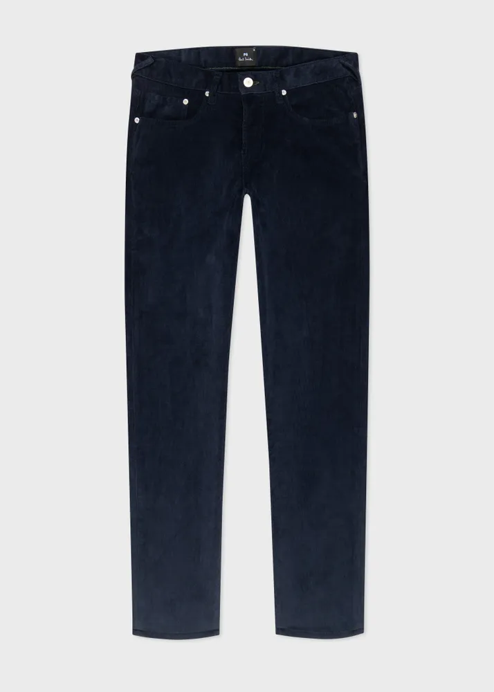 Navy Pleated Trousers by Paul Smith on Sale