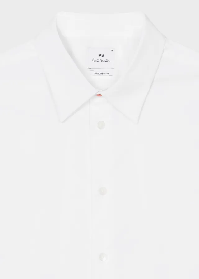 Paul Smith Tailored-Fit White Cotton 'Micro Dot' Shirt