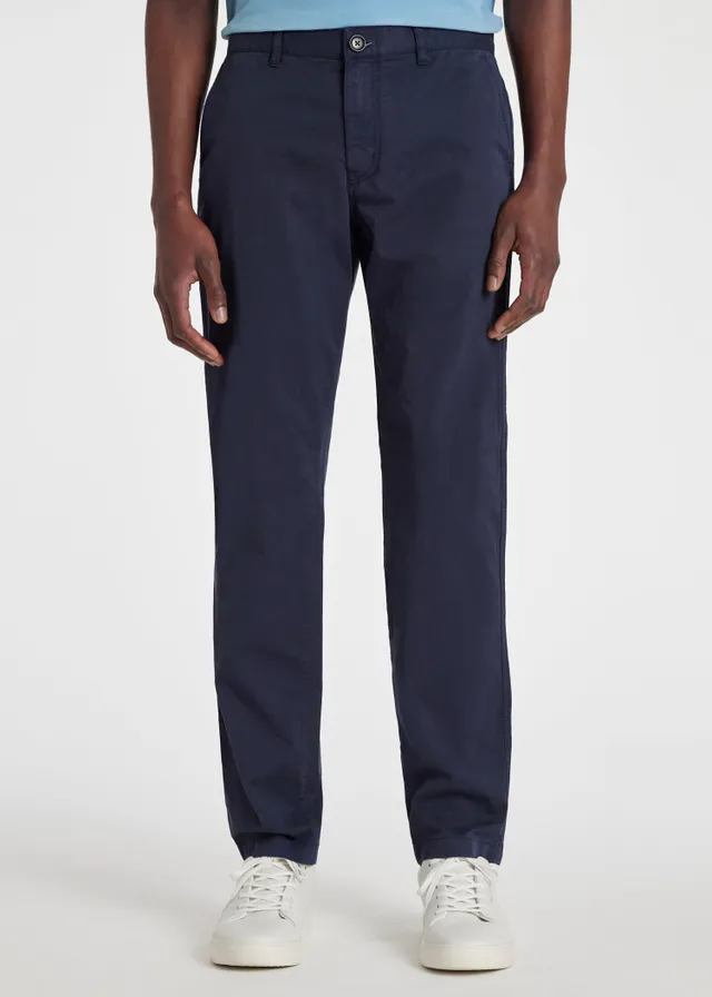 Navy Cotton Stretch Chinos