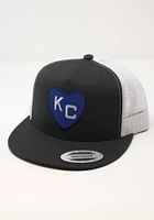 Charcoal Rally Kansas City Monarchs Heart KC Trucker Adjustable Hat