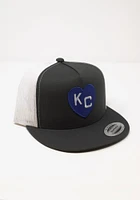 Charcoal Rally Kansas City Monarchs Heart KC Trucker Adjustable Hat