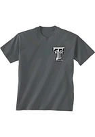 Texas Tech Red Raiders Charcoal Oval Inset Short Sleeve T Shirt