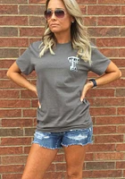 Texas Tech Red Raiders Charcoal Oval Inset Short Sleeve T Shirt