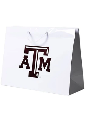 Texas A&M Aggies 16x12 White Large Metallic White Gift Bag