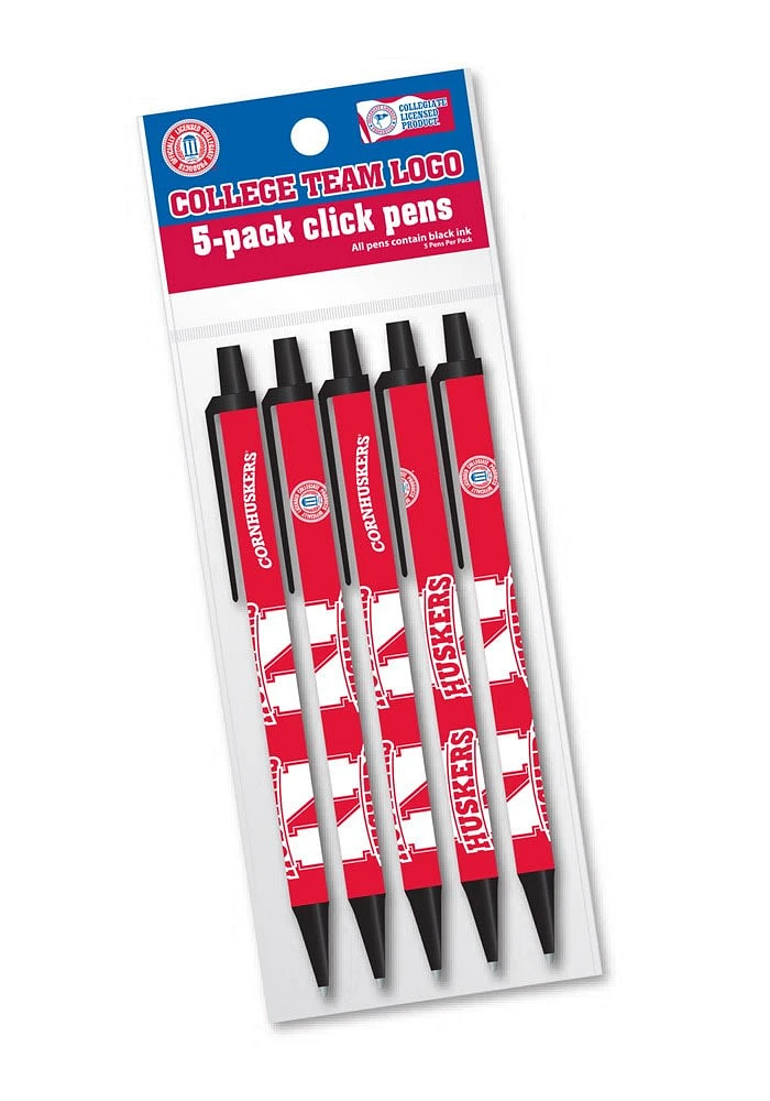 Nebraska Cornhuskers 5 Pack Click Pen