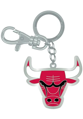 Chicago Bulls Logo Keychain - Red