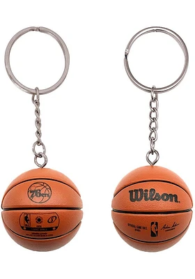 Philadelphia 76ers Basketball Keychain - Blue