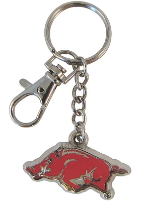 Arkansas Razorbacks Logo Keychain - Red