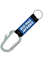 Kansas Jayhawks Slogan Carabiner Keychain - Blue