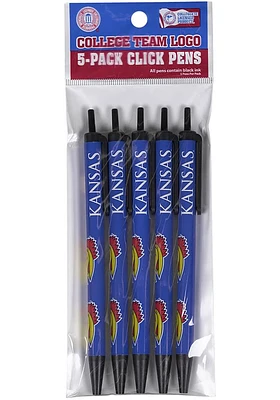Kansas Jayhawks 5 Pack Pen Set - Blue