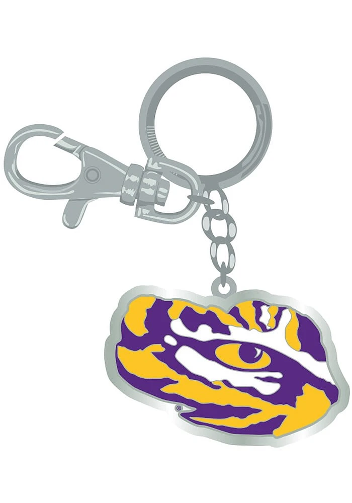 LSU Tigers Logo Style Keychain