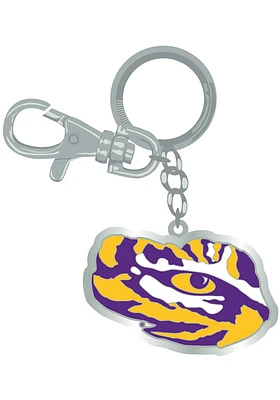 LSU Tigers Logo Style Keychain