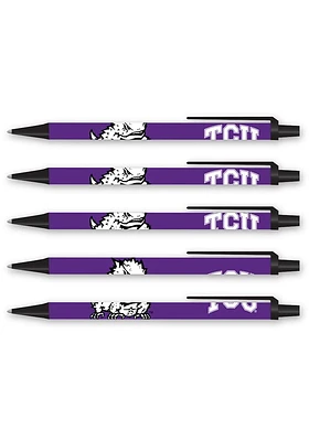 TCU Horned Frogs 5 Pack Pen Set - Purple