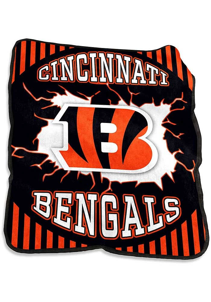 Cincinnati Bengals Lightning Raschel Blanket