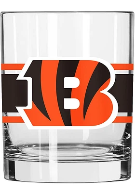 Cincinnati Bengals 14oz Stripe Rock Glass