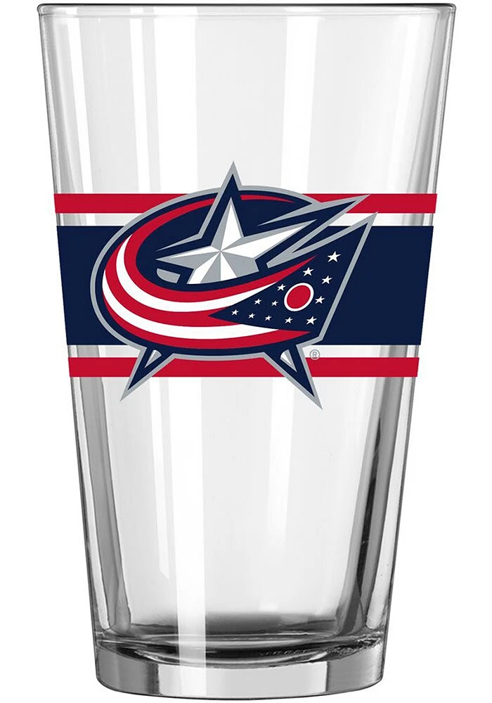 Columbus Blue Jackets 16oz Stripe Pint Glass