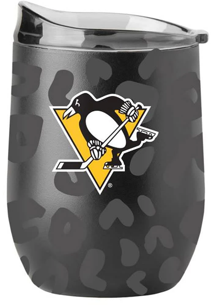 Pittsburgh Penguins 16oz Leopard Powder Coat Stainless Steel Stemless -