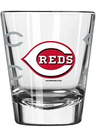 Cincinnati Reds 2oz Satin Etched Shot Glass