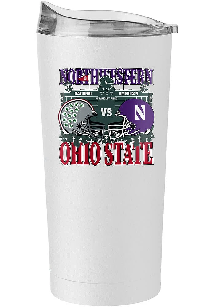 Ohio State Buckeyes 2024 Ohio St vs Northwestern Wrigleyfield 20oz Stainless Steel Tumbler - White