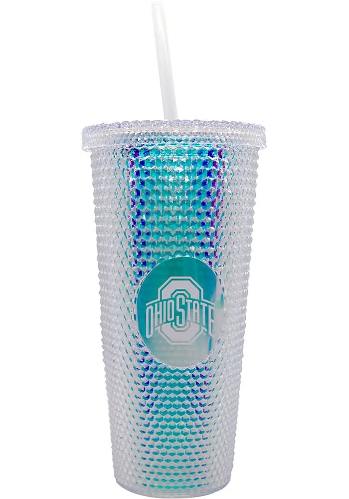 Ohio State Buckeyes 24oz Iridescent Straw Tumbler