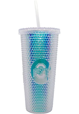 Ohio State Buckeyes 24oz Iridescent Straw Tumbler