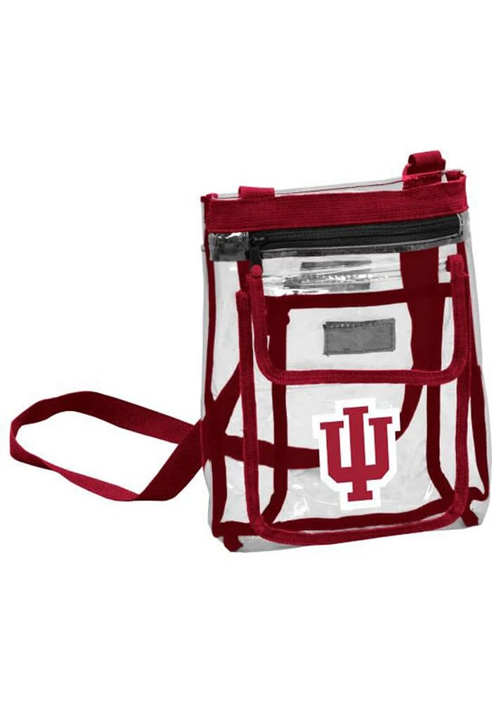 Logo Brands Indiana Hoosiers Red Crossbody Clear Bag