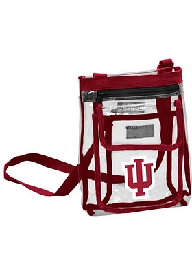 Logo Brands Indiana Hoosiers Red Crossbody Clear Bag