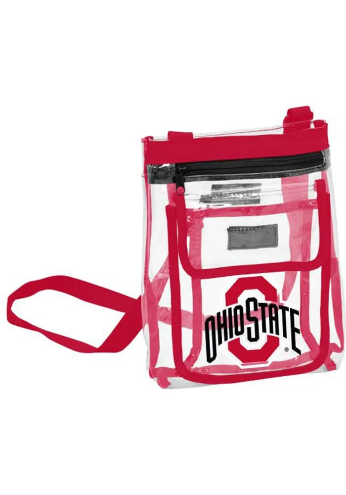 Ohio State Buckeyes White Crossbody Clear Bag