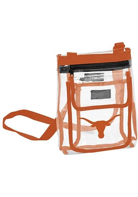 Logo Brands Texas Longhorns Burnt Orange Crossbody Clear Bag
