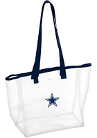 Logo Brands Dallas Cowboys Blue Tote Stadium Clear Bag
