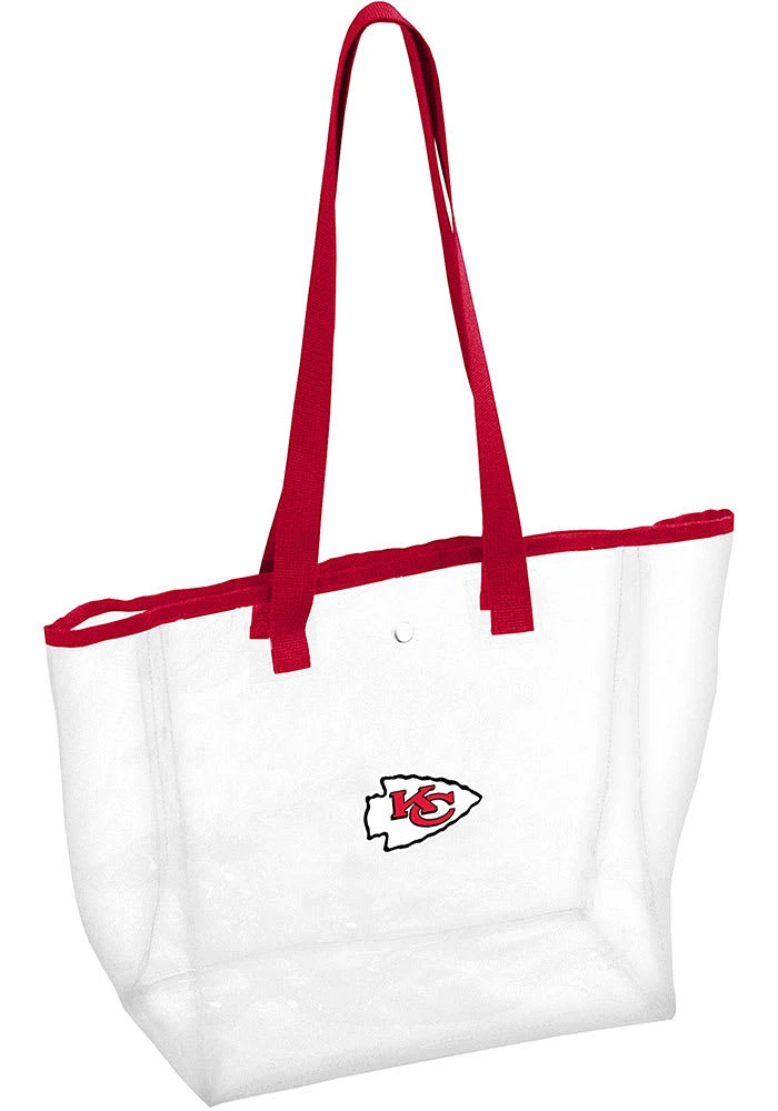 Logo Brands Kansas City Chiefs Red Tote Stadium Clear Bag