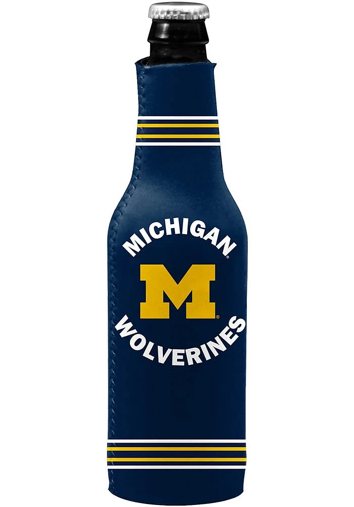 Logo Brands Michigan Wolverines 12oz Bottle Design Coolie