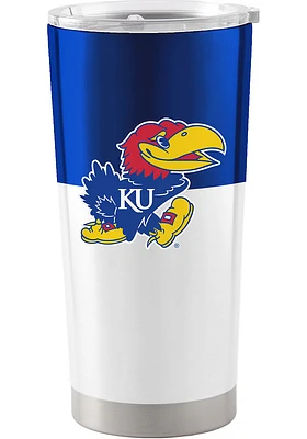 Logo Brands Kansas Jayhawks 20oz Colorblock Stainless Steel Tumbler - Red