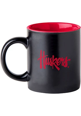 Nebraska Cornhuskers 14oz Black Matte Ceramic Mug -
