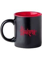 Nebraska Cornhuskers 14oz Black Matte Ceramic Mug -