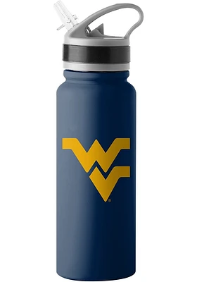 West Virginia Mountaineers 25oz Logo Single Wall Flip Top Stainless Steel Bottle -