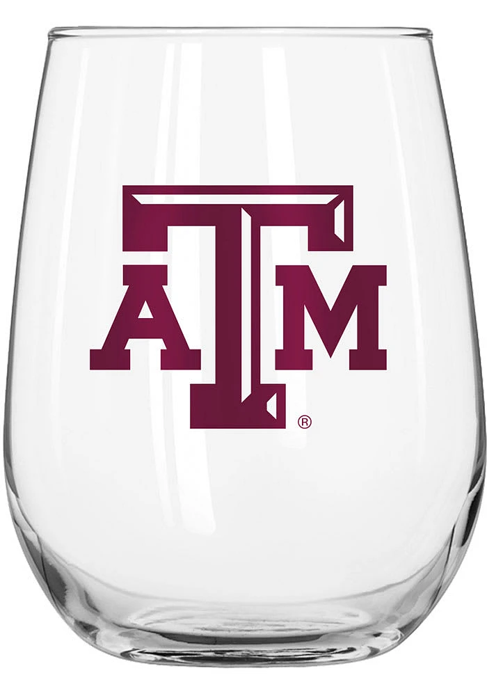 Texas A&M Aggies 16oz Gameday Stainless Curved Beverage Stemless Wine Glass - Red