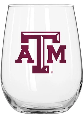 Texas A&M Aggies 16oz Gameday Stainless Curved Beverage Stemless Wine Glass - Red