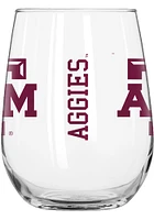 Texas A&M Aggies 16oz Gameday Stainless Curved Beverage Stemless Wine Glass - Red